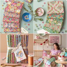 Tilda Fabric Wallflower Collection Cotton Floral Quilt Cottage Retro Green Pink