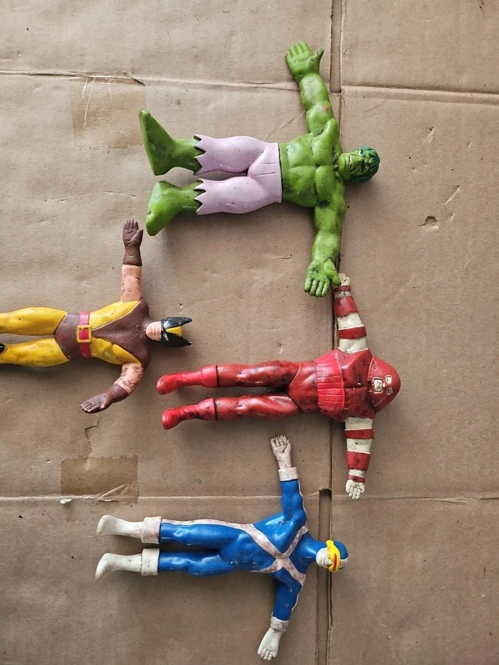 (4) Figura Flexible Vintage Marvel Super-Héroes Just Toys 1989 Trl8#165 Foto 2 de 4