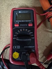 Neoteck 8233D Pro Pocket Digital Multimeter Orange Red Counts Backlit Display