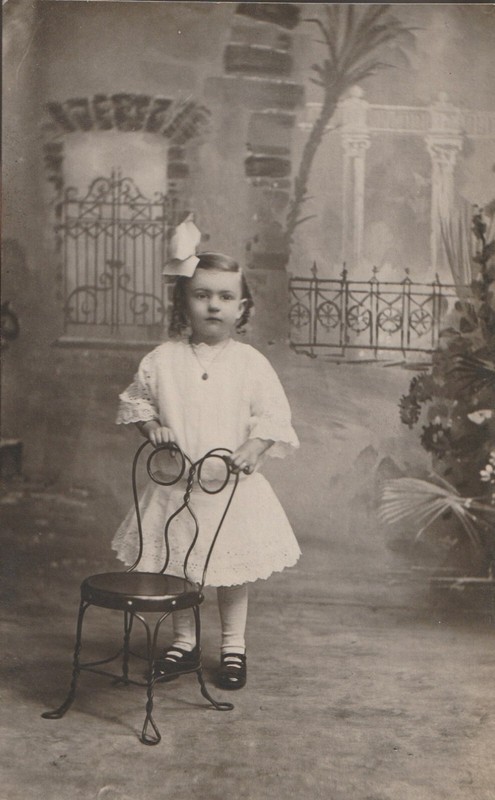 RPPC portrait of a young girl Real Photo Postcard