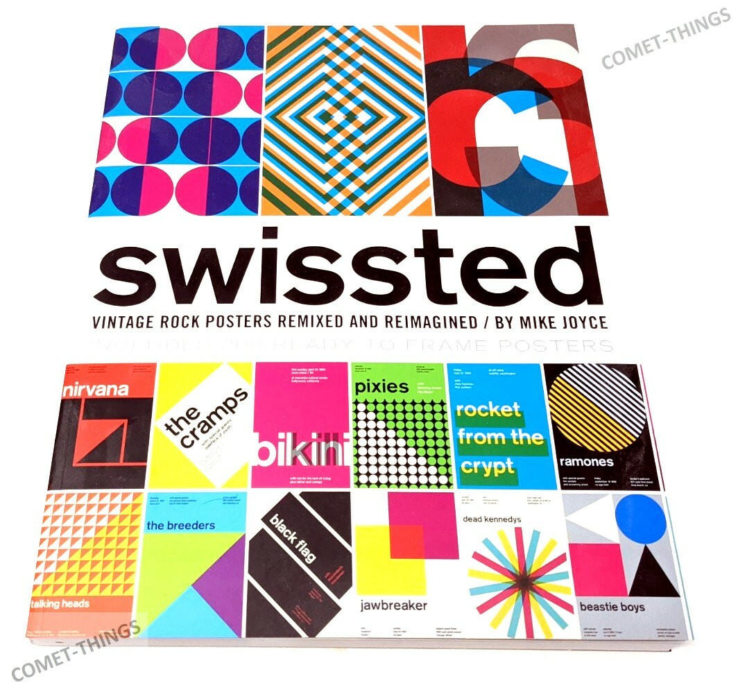 Swissted Vintage Rock Posters Reimagined ~ Mike Joyce LIKE NEW