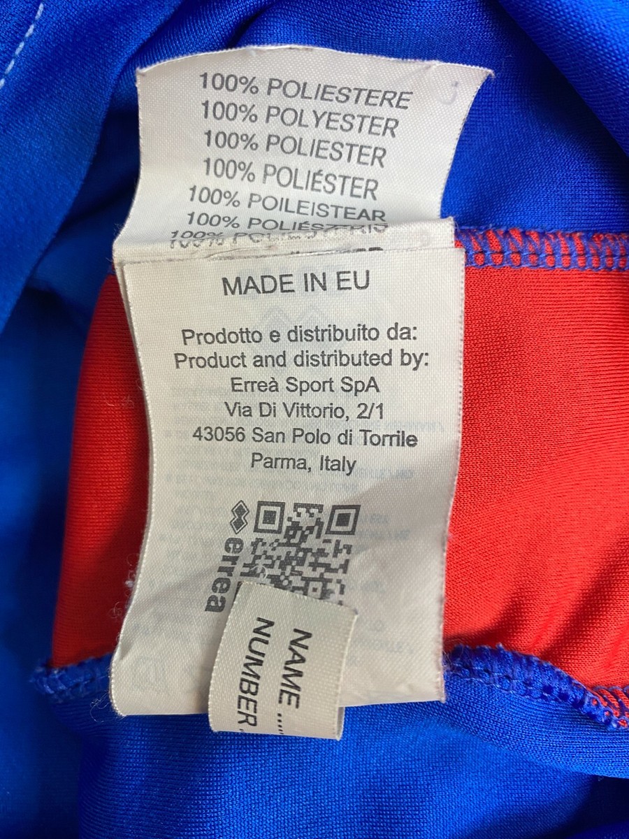 Maillot Extérieur Islande 2018-2020 Errea, Bleu, Taille M – état Top !