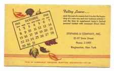 1944 Advertising Premium Blotter Stephens & Co Binghamton NY Direct Mail
