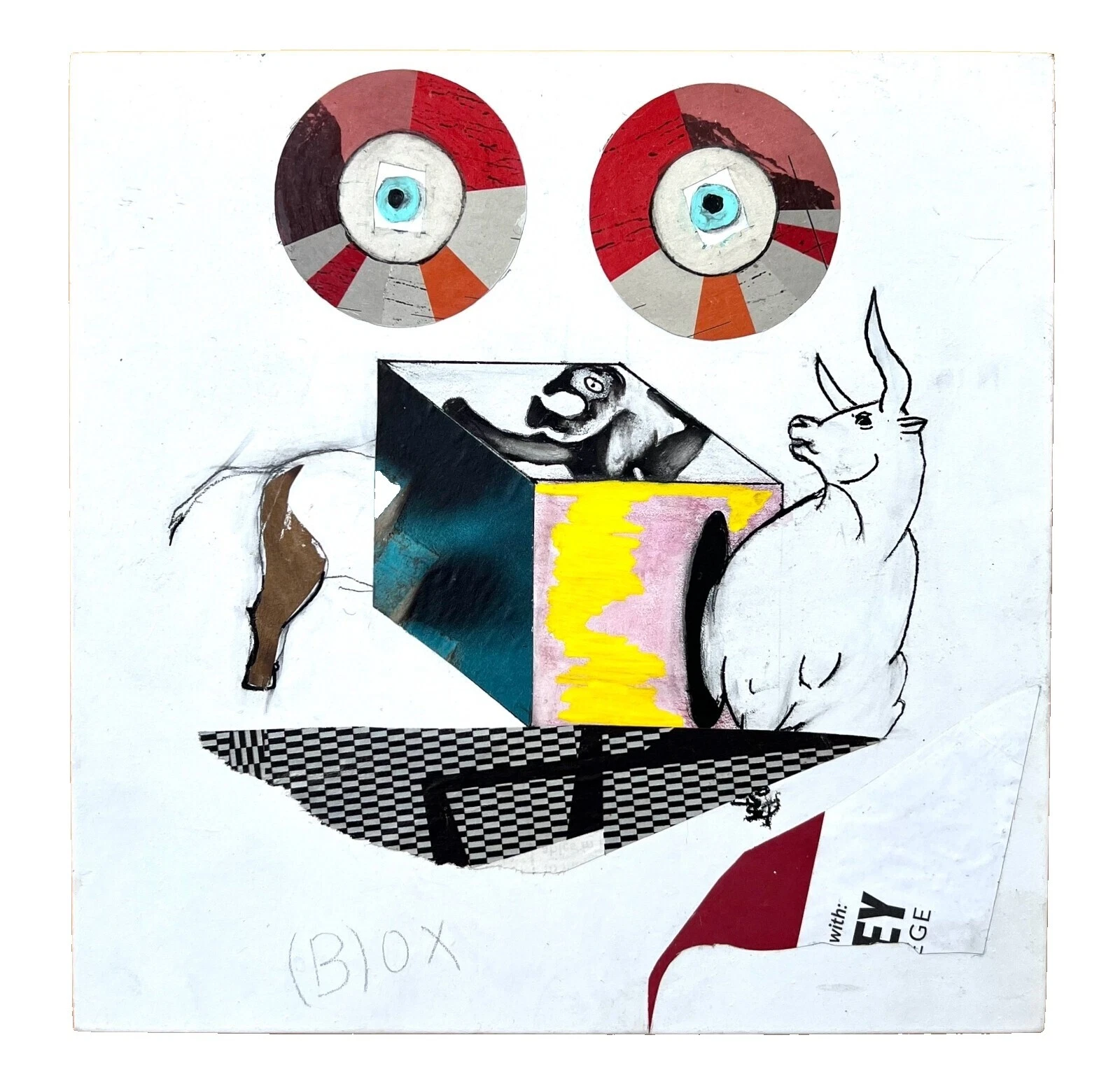 Paper Animals Abstract Mixed Media Art & Collage Art