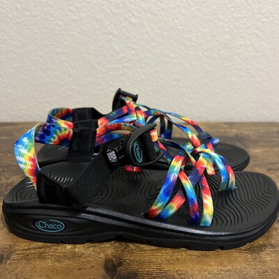 Chaco Womens Sandals Sz 7 ZVOLV X2 Rainbow Tie Dye Strappy Sling