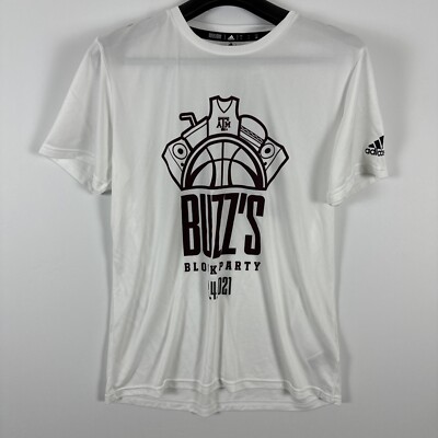 Adidas Mens Texas AM Clima Tech Tee Short Sleeve Shirt White Size L