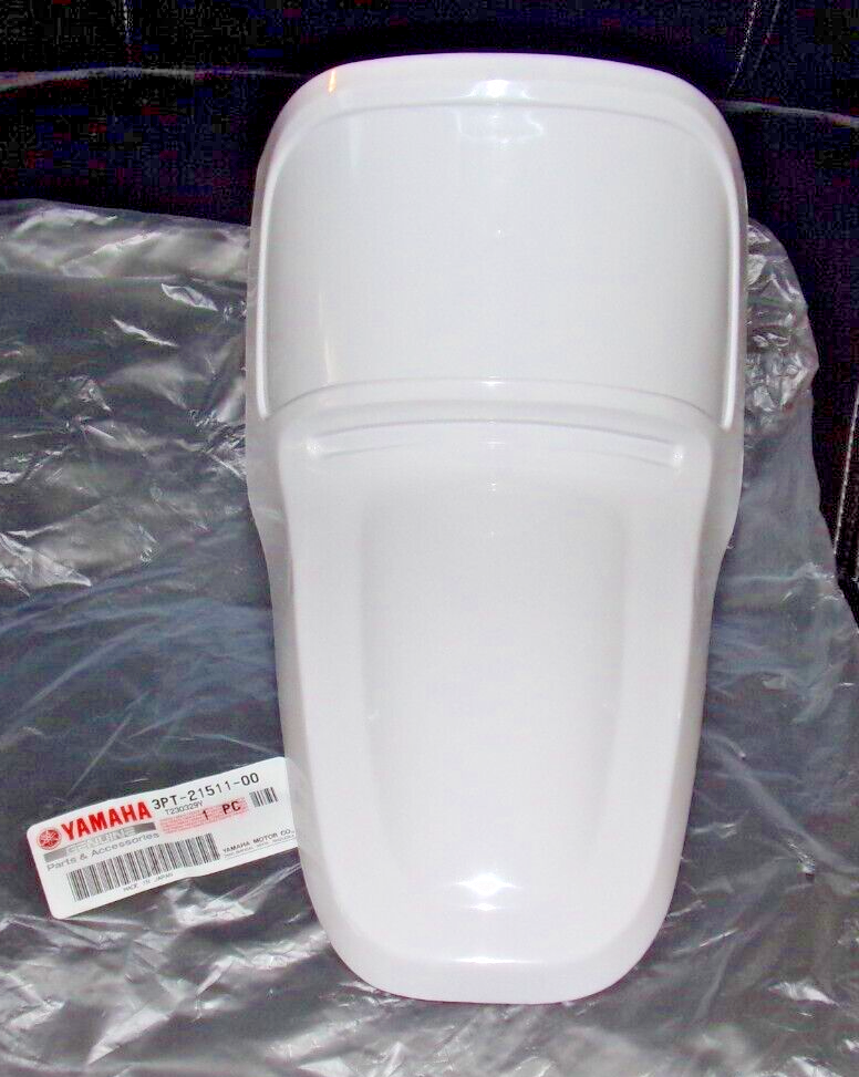YAMAHA PW50 WHITE FRONT FENDER & NUMBER PLATE 1981-2024, 3PT-21511