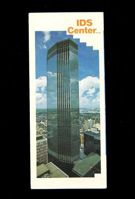 IDS Center Travel/Tourism Brochure w/Panorama Photo 1972 Minneapolis Twin Cities