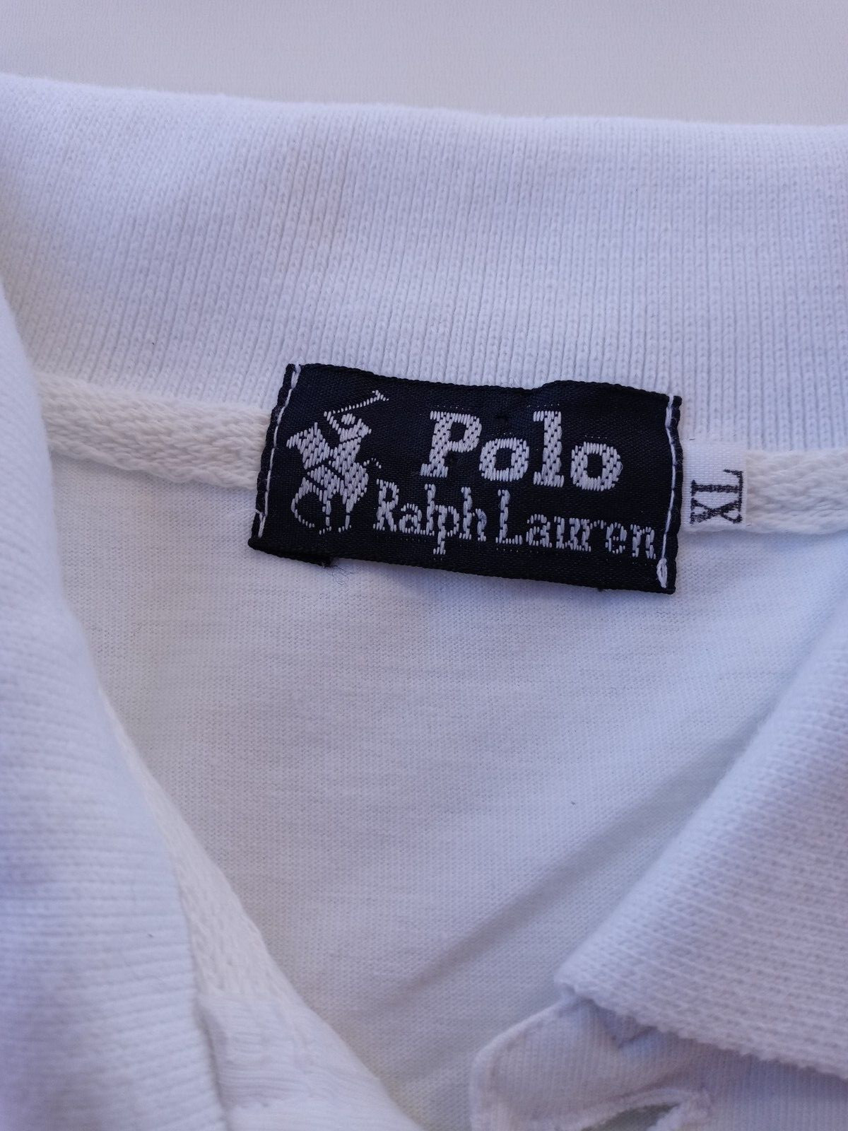 Rare POLO SPORT RALPH LAUREN Black Label Men White Polo Short Sleeve Blue Pony image 6