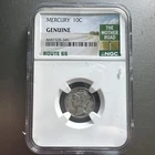 1943-W  Mercury Dime NGC Genuine Graded Route 66 Edition “The Mother Road”