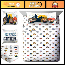 Kids Cartoon Bedding Set - Ultra-Soft Full Sheets with Fitted Flat, Pillowcase