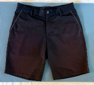 Adidas ClimaCool Golf Shorts Mens 34 Black Performance Flat Front Stretch