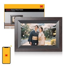 KODAK 10in WiFi Digital Photo Frame Wood 32GB 1280x800 IPS Touch Remote