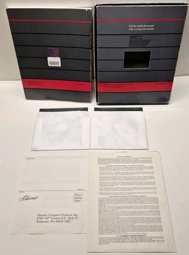 Microsoft MS-DOS 3.3 Phoenix Slim Version 720k Floppy w/GW BASIC Vintage 1988 - Picture 2 of 5