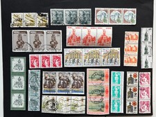 17 TRIPLETS of WORLDWIDE Vintage Stamps - 51 Stamps Total - FREE SHIPPING 