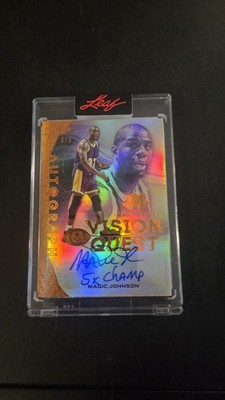 2026 Leaf Magnificence MAGIC JOHNSON VISION QUEST AUTO 3/5  5 Champs Inscribed