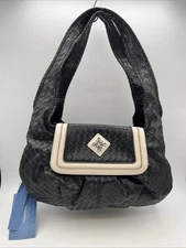 Simply Vera Wang Purse Black Woven Shoulder Bag D1204309