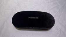 TOM FORD Hard Clamshell Sunglass Case - Brown Velvet w/ Cleaning Cloth