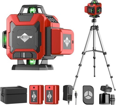 Laser Level 360 Self Leveling with Tripod,4D Lazer Level,4x360° Cross Line Laser