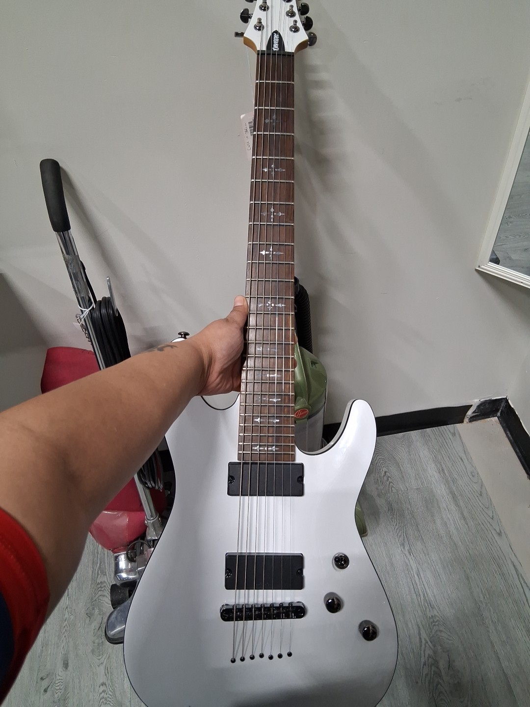 Schecter Demon Diamond Series Gloss White Electric Guitar Rosewood Fretboard