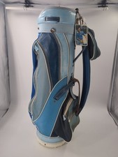 Vintage Woman's BURTON Classic Style Golf Bag Multi Blue  White Colors