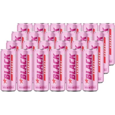  Black Energy Zero Sugar Wild Strawberry Gazowany napój energetyzujący 250 ml x 