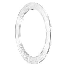 20 AWG 3.5mm Wide Aluminum Flat Wire 16Ft 3 Roll for Jewelry Making, Silver