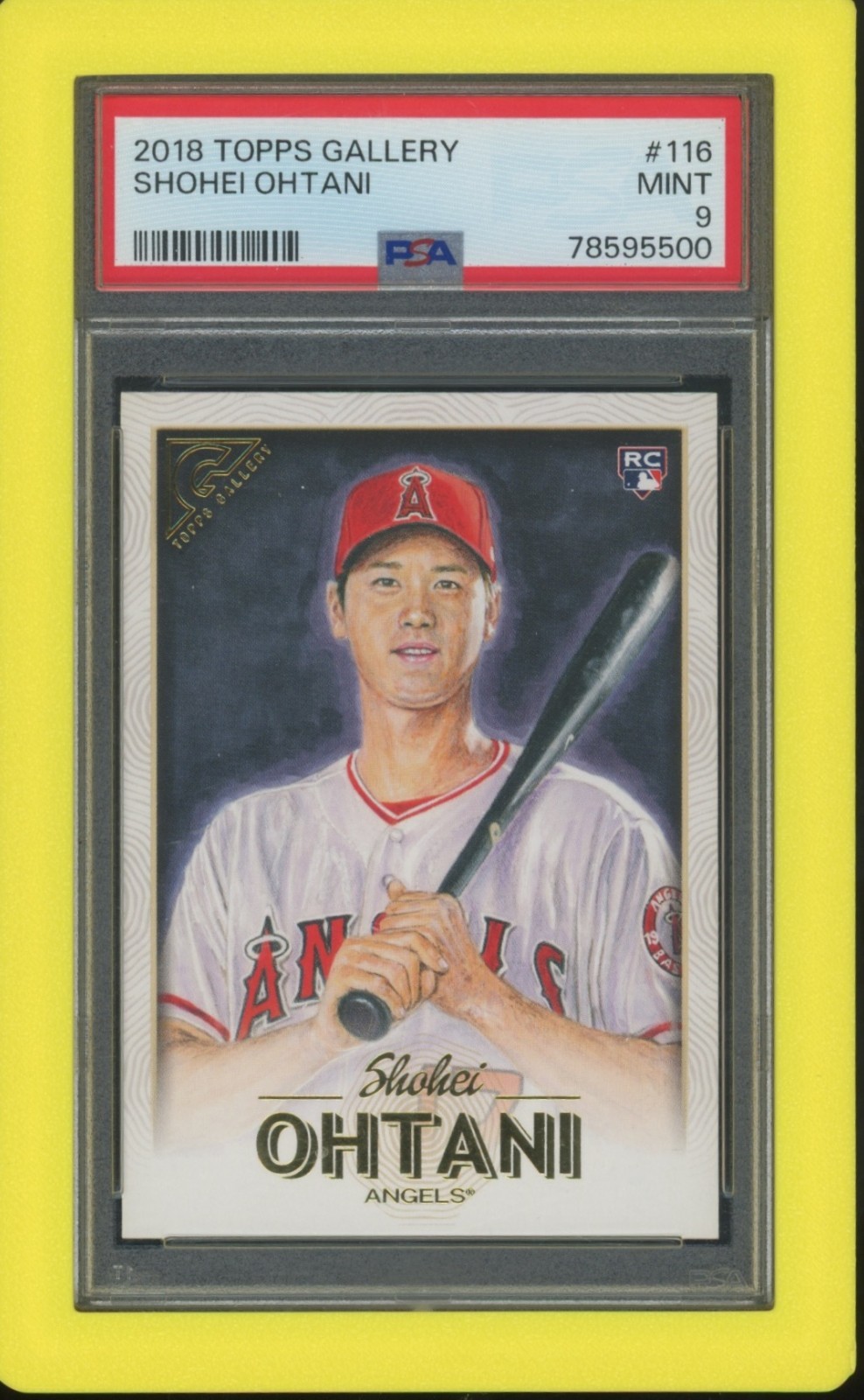 2018 Topps Gallery Shohei Ohtani #116 PSA 9 MINT Rookie RC Angels MVP