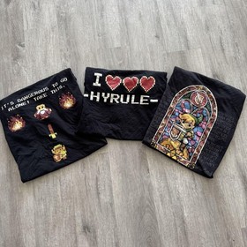 Lot of 3 Legend Of Zelda Shirts Mens Medium/Large NES Link Tee