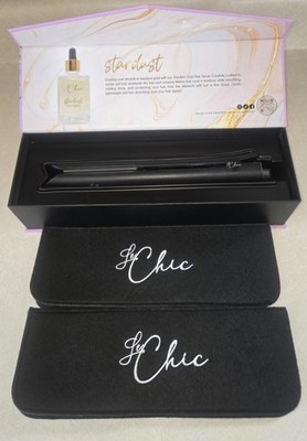 Le Chic Sigma Infrared Flat Iron Black Professional Hair Straightener Heat Pads