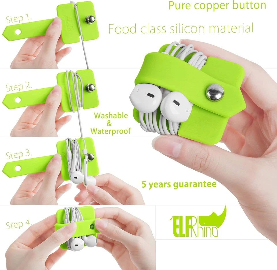 Organizador de cable Soporte para auriculares Envoltura para auriculares Organizador Auriculares Auriculares Auriculares Foto 3 de 4