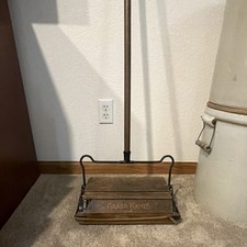 Vintage Bissell Push Sweeper Wood & Metal Fiber Bristles for Carpet