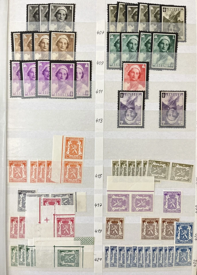 Belgium Nice Mid Period TB+Blocks MNH MH (Apx 180 Items) MK4277 - Image 4 of 4