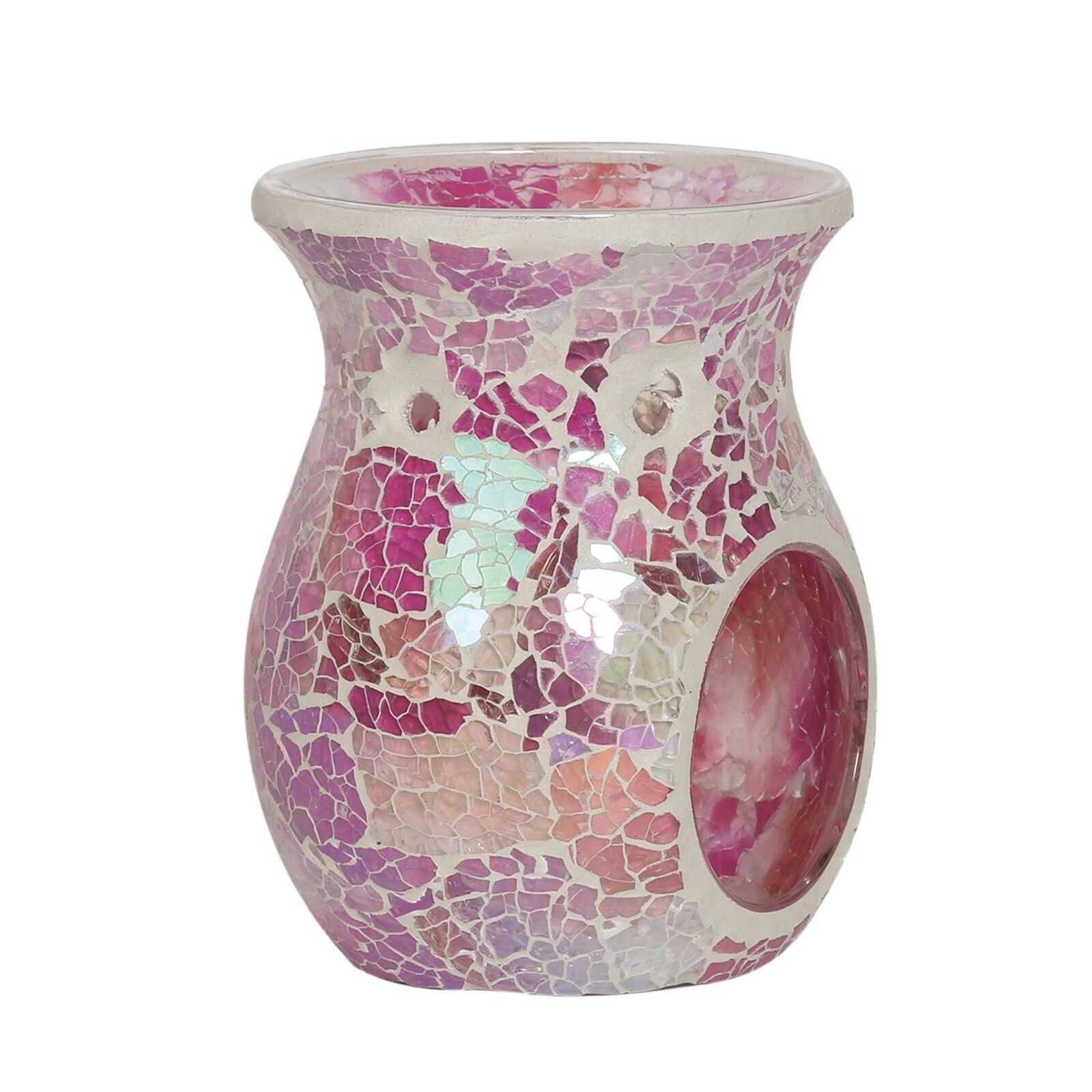 Aroma Accessories Tealight Wax Melt Burner - Pink Crackle