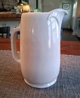 Vintage Frankoma Pottery White Pitcher, 48oz 7.5” Mid Century #81,  Signed