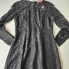 Very 12 lace dress black new long sleeve midi new bnwt formal occasion