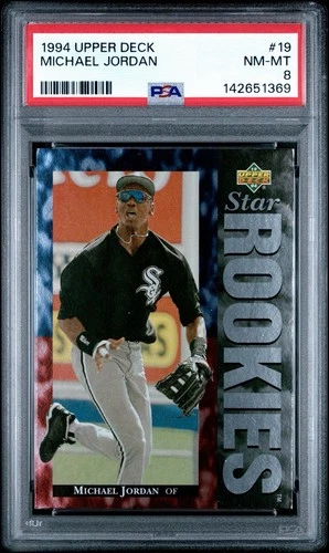 Michael Jordan 1994 Upper Deck #19 PSA 8 Chicago White Sox Rookie RC Baseball