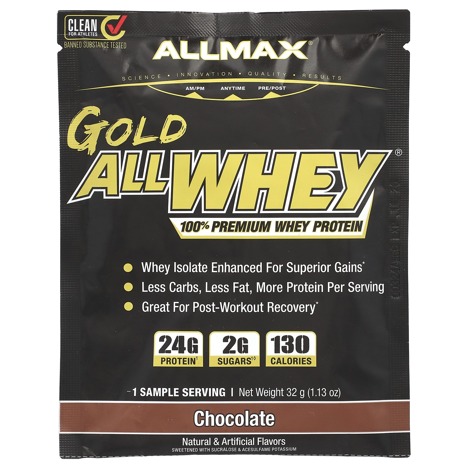 GOLD ALLWHEY 100 Premium Whey Protein Chocolate 113 oz 32 g 1890₽