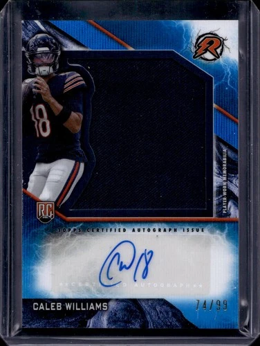 2024 Topps Resurgence Caleb Williams RC Blue Surge Auto /99 Chicago Bears RPA-CW