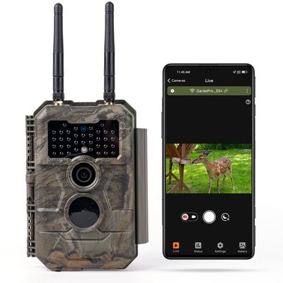 E6+ WiFi Trail Camera (Non-Cellular), 64MP Game Camera with Dual Antennas & 1...
