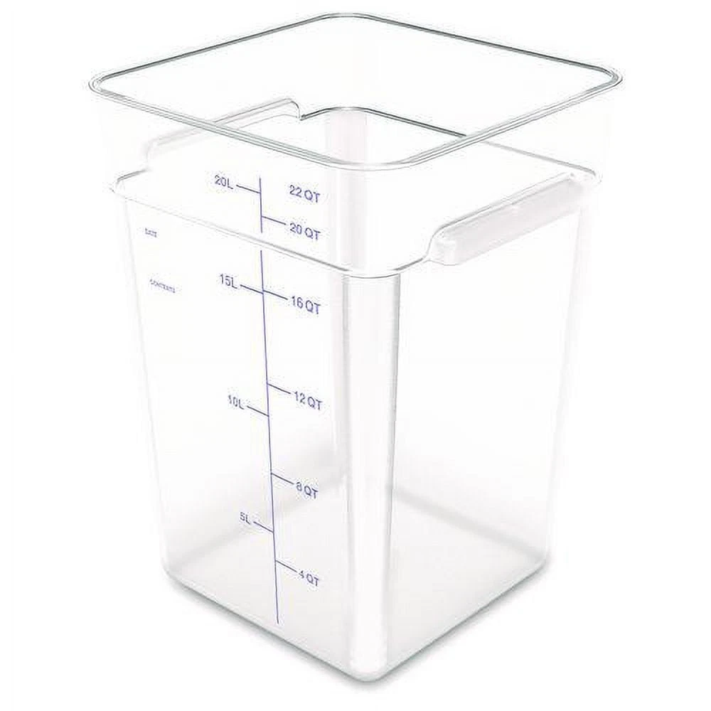 San Jamar 1195607 Polycarbonate Food Storage Container 22 Qt Clear
