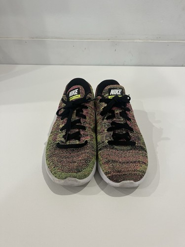 Nike Lunarepic Flyknit Low 2 Mens Size 9 Shoes Trainers Unlimited Green Pink - Picture 3 of 9