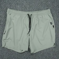UNRL Shorts Mens XXL Gray Daybreaker Stretch Performance Training Zip Pocket