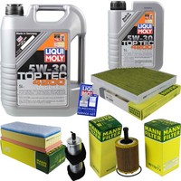Mann Inspektionspaket 6L Liqui Moly Top Tec 5W-30 FüR Audi A4 Avant 2.0 TDI Q5
