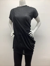 Rick Owens Owen’s-Anthem Black T-shirt  Women’s Size 6,Preowned.