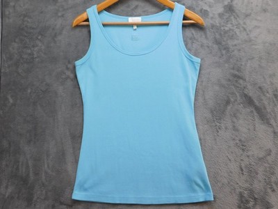 Escada Sport Tank Womens S Blue Scoop Neck Sleeveless Jersey Stretch Slim