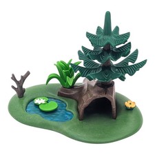 Playmobil suelo verde lago árbol caído pi…