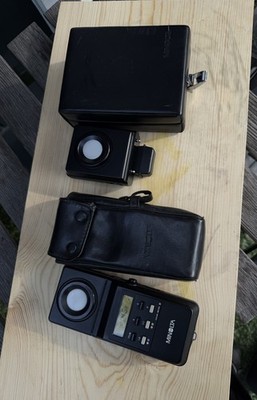 Minolta Color Meter II and Flash attachment   With Case & Battery - Tested