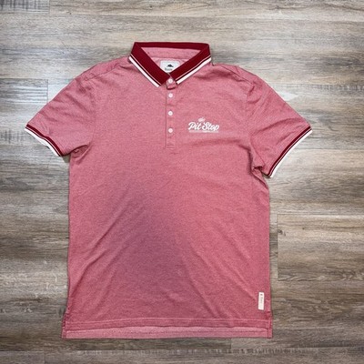 Roots73 Shirt Mens Large Short Sleeve Polo w/ Pit Stop Farmville Logo Dr Pepper