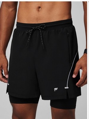 Fabletics The Kadence Short Lined 5in Men s Black Running Athletic shorts